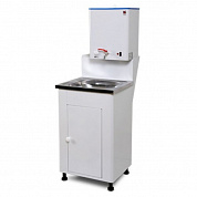 умывальник элвин с подогревом широкий (нерж.сталь, белый)